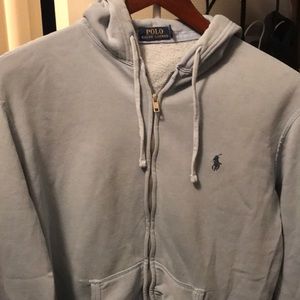 Men’s Polo Ralph Lauren powder blue hoodie Med.